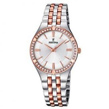 Festina Frauenuhr Analog Quarz – gehärtetes Edelstahlarmband F20224/2