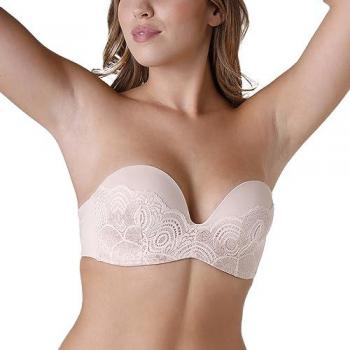 Wonderbra Koronkowy Biustonosz Bez Ramiączek