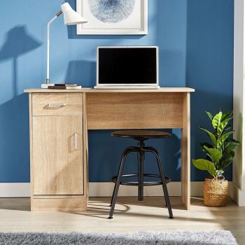 Home Source Tyler 1-Drawer Computer Desk, oak finish