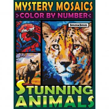 Mystery Mosaics Color By Number Stunning Animals: Pop-Art Pixel Art Coloring Book With 40 Dazzling Hidden Pictures, Color Quest Extreme Challenges For ... Relief (Mystery Mosaics Coloring Books)