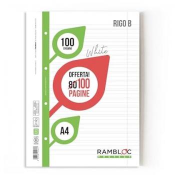 Rambloc A4 Blocco Ricambio Didattico 40 Ff 100g