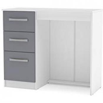 Birlea Lynx High Gloss Grey and White Dressing Table