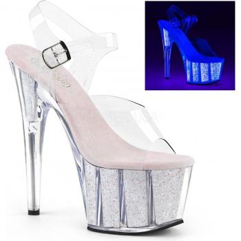 Pleaser ADORE-708UVG Glitter Sandaletten