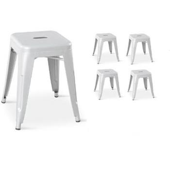 Set de 4 Taburetes de Metal Blanco KOSMI