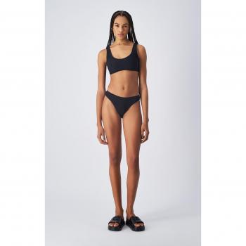 Slip bikini sgambato in crinkle nylon