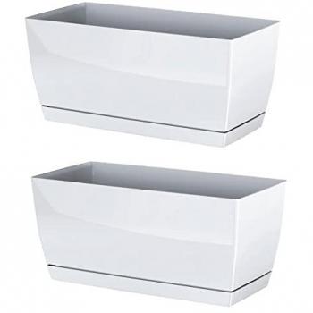 Jardinera de Plástico Coubi Case P Blanco