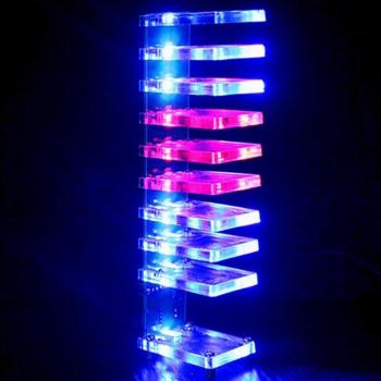 LED Electronic Crystal Sound Control Music Spectrum