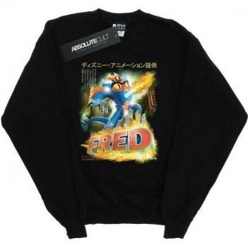 Disney Ladies Big Hero 6 Fred Anime Poster Sweatshirt