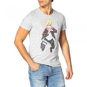 Vêtement Boruto : T‑shirt gris L – Logo officiel
