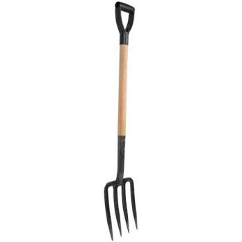 Scava-dente 4‑piani, 23×6×105 cm, acciaio temprato con impugnatura di legno