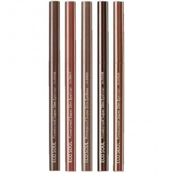 The Saem Eco Soul Powerproof Super Slim Eyeliner, 0.1g BK01 Night Black