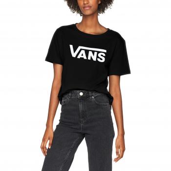Camiseta Vans Flying V Crew para Mujer, Negro, Talla S