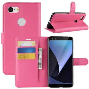 White‑Pink Lapinette Wallet Case for Google Pixel 3