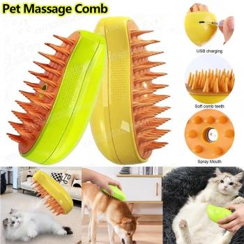 3-in-1 Cat and Dog Bath Brush with Hair Remover