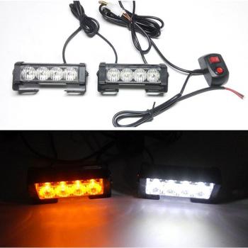 Lámpara de Advertencia 4 LED Alta Potencia Exterior