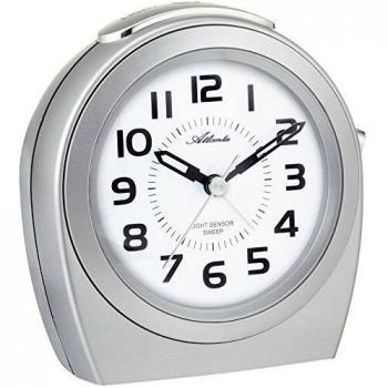 Réveil analogique Atlanta 1668‑19 avec bracelet argenté