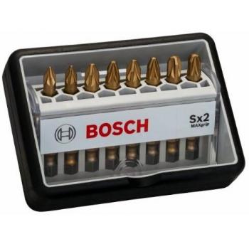 Bosch Schrauberbit-Set Robust Line Sx Max Grip, 8-teilig, 49 mm, PZ