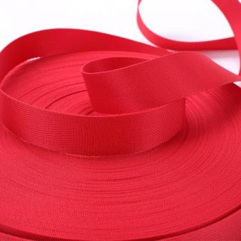 Red and Black Nylon Webbing Band, 25mm x 50 Yards