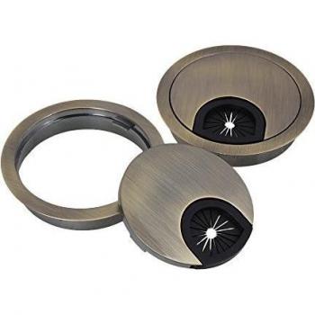 Couvercle de trou de câble en bronze, alliage de zinc, 60mm, 2 pièces