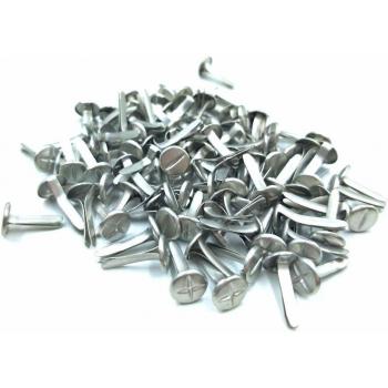 100pcs 8mm Silver Phillips Head Brads for Paper Crafting