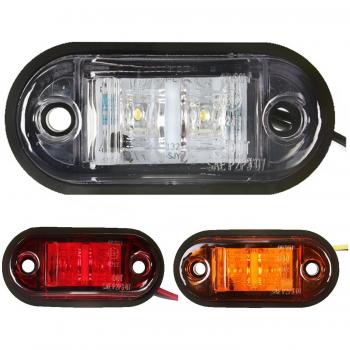 12V/24V Red LED Side Marker Lamps for Cars and Trailers