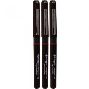 Marcador Rotring Tikky Graphic bolsa 3 unidades 0,2-0,4-0,8 mm