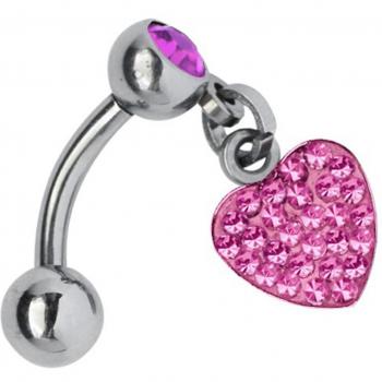 Modisches Bauchnabelpiercing ADELIA´S in pink
