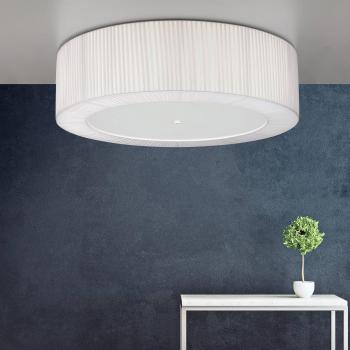 Aldabra Plafoniera 80cm in Tessuto Bianco