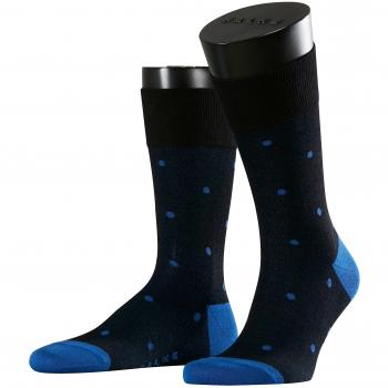 Falke Men's Dot Dress Socks - Black Mix, Size 43-46