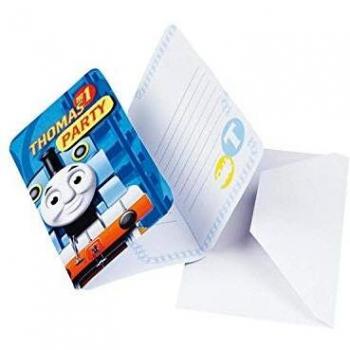 Thomas de Trein Uitnodigingen blauw