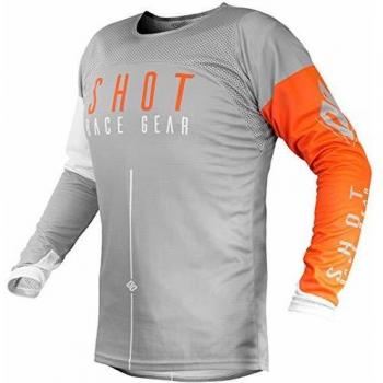 Maglia Motocross Shot Aerolite Alpha Grigio Arancione M
