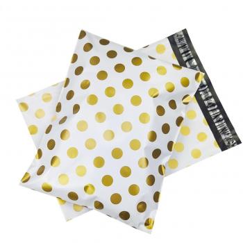 50pcs Self-Sealing Gold Dots Courier Bags