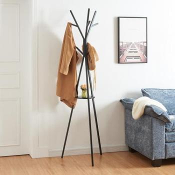 Appendiabiti Edet con Ripiano in Metallo Altezza 179 cm - Nero