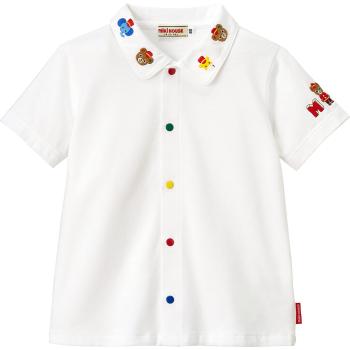 Mami y Niño Blusa Blanca en Algodón Miki House