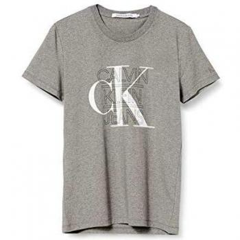 Camisa Calvin Klein CK Graphic Slim Stretch, Gris