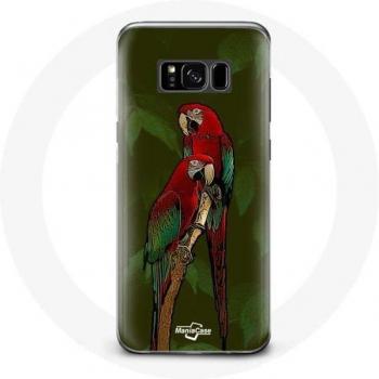 Samsung Galaxy S8 Red Pionus Parrot Case