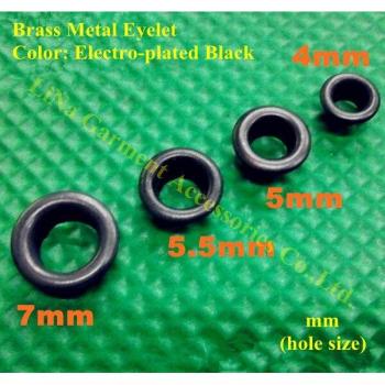 Black 5mm Brass Metal Eyelets for Garment Bags