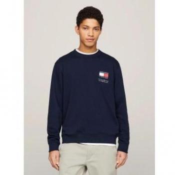 Felpa Tommy Jeans Flag Twist blu scuro - XL