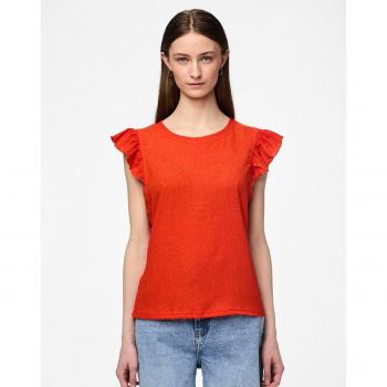 Pieces Bluse Luna 17147178 Rot Regular Fit S Damen