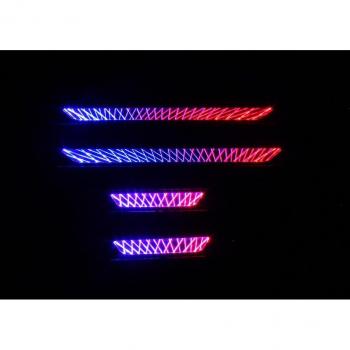 Alféizar Iluminado LED Rojo‑Azul para Puerta RAV4 17