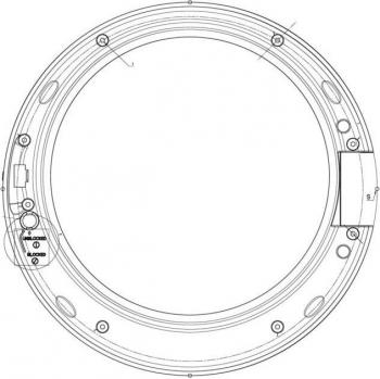 Cadre de porte AEG, arrière, gris, Ø416,8mm