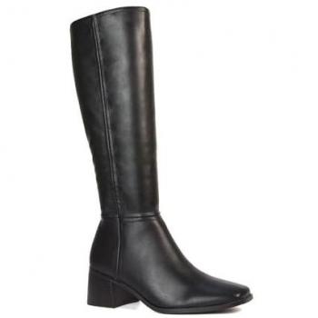 XY London Ruby K‑High Zip Boots with Square Toes – Size 7