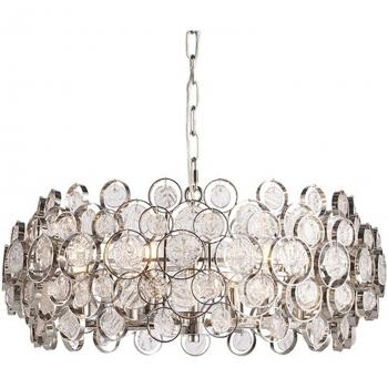 Lámpara colgante Marella acero y vidrio 6 luces regulables IP20 - E14