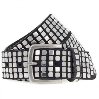 Cintura B.BELT Quinn Nero e Argento