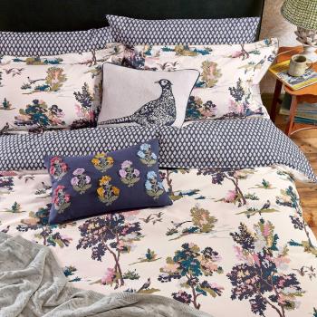 Joules Beige/Green/Purple 100% Cotton Duvet Cover Set