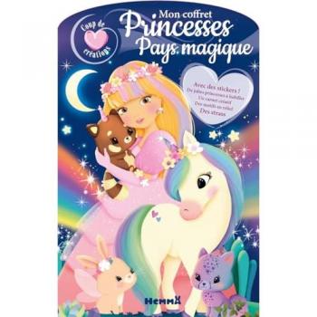 Coup de coeur créations - Mon coffret Princesses - Pays magique - Avec des stickers ! De jolies princesses à habiller, un carnet créa