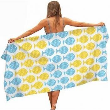 Sea Creature Microfiber Quick-Dry Beach Towel