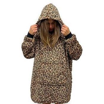 Felpa Plaid Coperta Retro Agnellato Con Tasca Sherpa Inverno Caldo Leopardato
