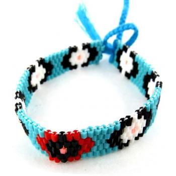 Lily’s Navajo Blue‑Red Fusion Bracelet