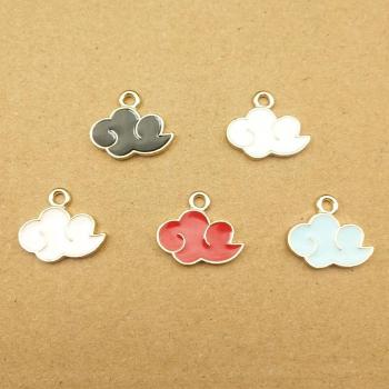 Abalorio esmaltado nube 15x19mm para accesorios - 10 piezas